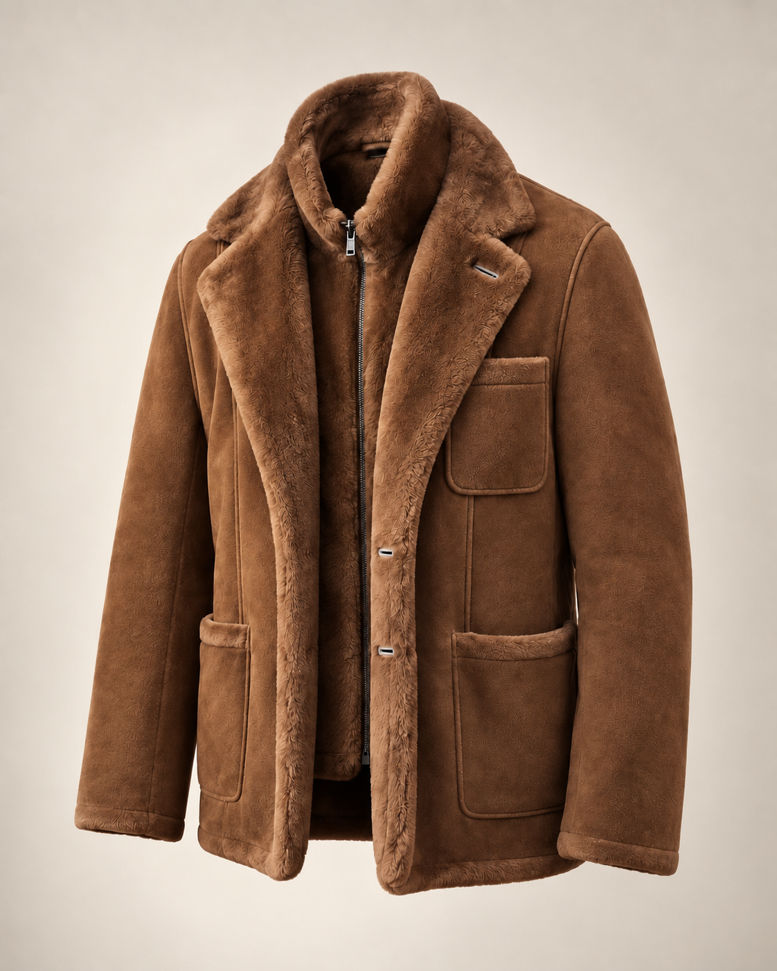 The Mayfair Shearling Blazer in Cognac