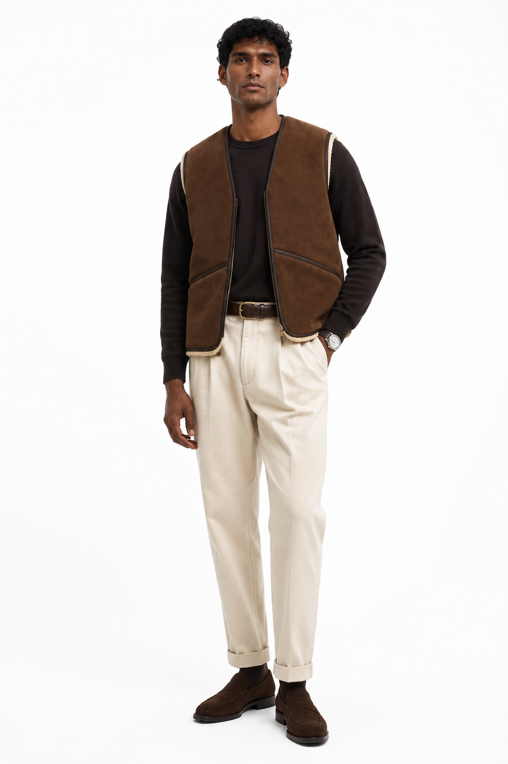 The Edward Shearling Waistcoat