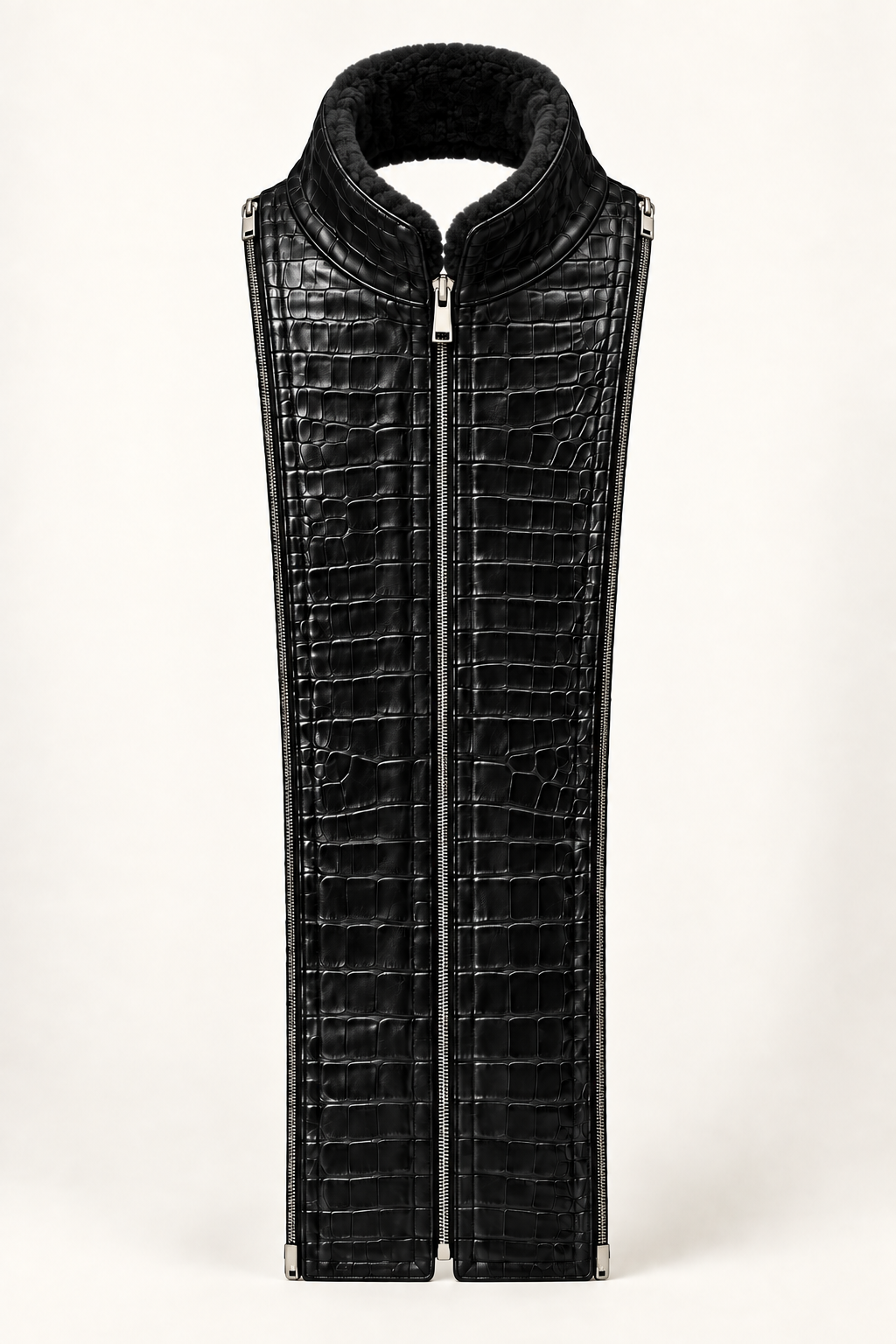 The Mayfair Liner in Black, Leather Croco