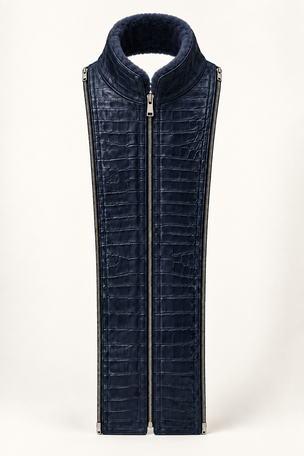 The Mayfair Liner in Deep Navy, Leather Croco