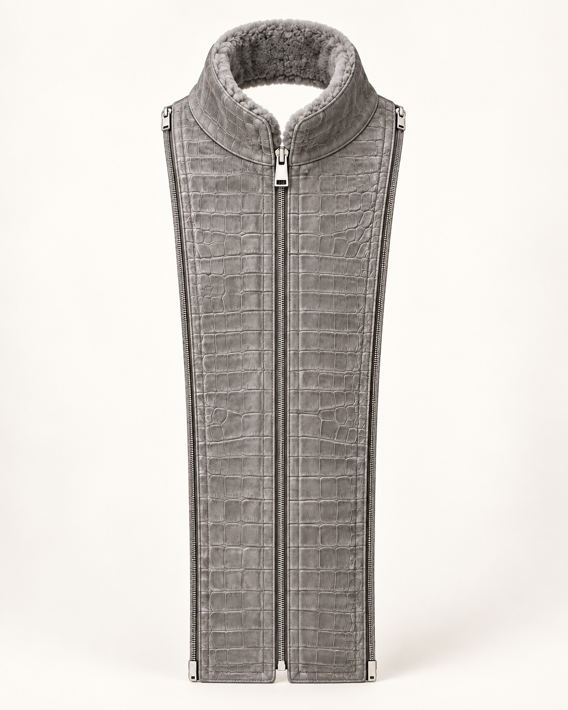 The Mayfair Liner in Grey, Suede Croco
